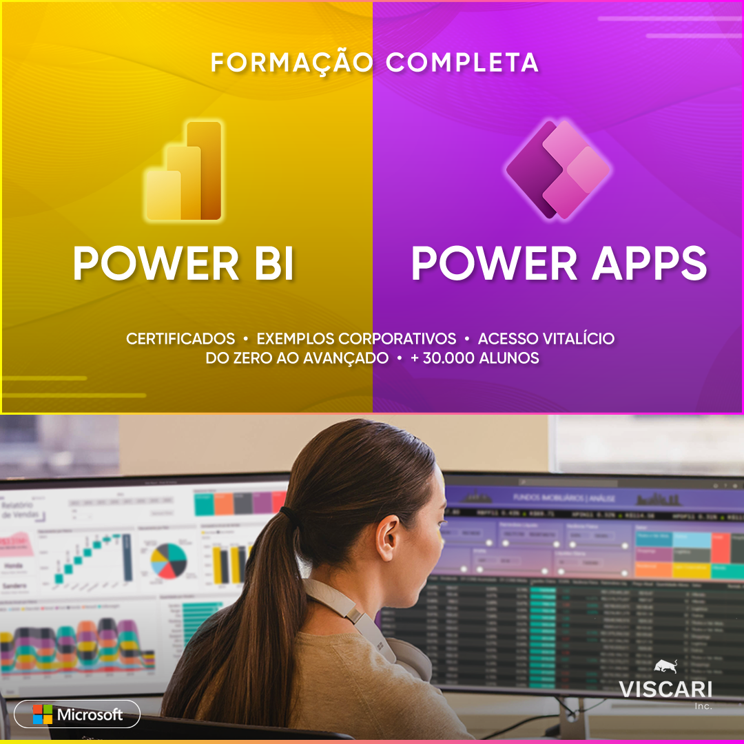 Pacote POWER BI + POWER APPS | 2024